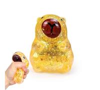 CapybaraS Squishies, Squishies Capybaras Glitter Animal Squeezes Balls Sensory Fidget Tool for Adults & Teens Anxiety Relief Stress Relief, Slow Rise Sparkling Desk Decor Collectibles (Yellow 1pcs)