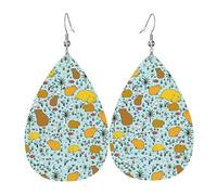 Capybaras Teardrop Earrings Trendy Leather Dangle Drop Earrings Durable Pierced Earring For Party Beach Married