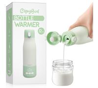 CapyBud Portable Bottle Warmer for Travel, 3Min Fast Heating Bottle Warmer for Breastmilk & Water, 12 Oz Milk Warmer with Precise Temp Control and 9000mAh Long-Lasting Battery for Travel, Car, Outdoor