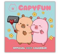 Capyfun 2027 Square Wall Calendar, Cute Capybara Calendar, Monthly Grid Layout Featuring Fun Capybara Artwork, Large Square Format, Gift for Capybara Fans & Animal Lovers