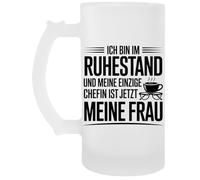 Capzy Ich Bin Im Ruhestand Und Meine Einzige Glas Bier Becher Tasse Beer Mug
