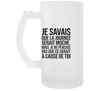 Capzy Je Savais Que La Journée Serait Moche Mais Je Ne Pensais Un Verre Bière Agresser Tasse Beer Mug