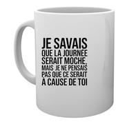 Capzy Je Savais Que La Journée Serait Moche Mais Je Ne Pensais Un Verre Bière Agresser Tasse Mug Cup