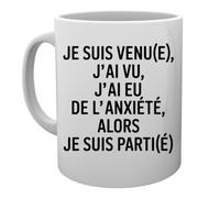 Capzy Je Suis Venu(E) J’ai Vu J’ai EU De L’anxiété Un Verre Bière Agresser Tasse Mug Cup