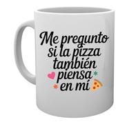 Capzy Me Pregunto Si La Pizza También Piensa En Mí Vidrio Cerveza Taza Mug Cup