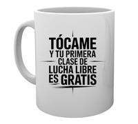 Capzy Tócame Y Tu Primera Clase De Lucha Libre ES Gratis Vidrio Cerveza Taza Mug Cup