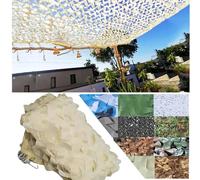 CAQXAQP Camouflage Net Beige 2X2m Camo Netting Lightweight Camo Bulk Roll,Camouflage Netting Sunshade Foldable for Garden Military Hunting Party Decoration Game Birthday Kids