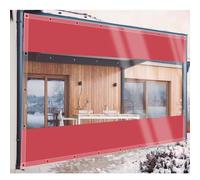 CAQXAQP Clear PVC Tarpaulin Transparent Patio Waterproof Tarp,0.5mm Thick Clear Pergola Sides Tarpaulin 2mx3.2m Winter Gazebo Rain Cover with Eyelet for Balcony Protection Garden