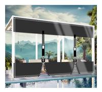 CAQXAQP Clear Tarpaulin Transparent Patio Waterproof Tarp with 2 zipper,0.5mm Clear Pergola Sides Tarpaulin 2.3mx3.2m Winter Gazebo Rain Cover with Eyelet for Balcony Protection Garden
