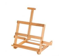 CAQYPVH Beech Wood Easel Folding Easel Adjustable Painting Board Workstation for Desk, W07B - Table Easel, Height Adjustable from 34 cm to 48 cm, 38 cm x 38 cm