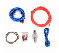 Car 10GA Power Amplifier Subwoofer Audio Speakers Replacement Zinc Alloy Wire Set Kit High Performance Durable Copper Terminal HIFI Audio Cable for Car Audio System Upgrade