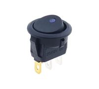 Car 12V 220V Round Rocker Dot Boat LED Light Toggle Switch SPST ON/OFF Electric Controls KCD1 15Pcs(KCD1 M BLUE,220V)
