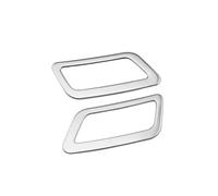 Car 2PCS Air Vent Cover Trim For N&issan For X-trail T32 2013-2021 For Qashqai J11 2014-2021 Interior Air Condition Vent Frame Covers JUNOOS(Stainless Silver)