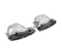 Car 2pcs Quad Exhaust Tips Stainless Steel For Mercedes AMG A45 W176 CLA45 C117 2013 2014 2015 2016 2017 2018 fwefg (Color : BLACK)