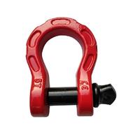 Car 3/4" 22MM/0.87” 5T/11000lb U Type Shackle Winch Towing Strap Trailer Hook Cross Country ATV UTV Tow Trailer Accessories(Red and Black)