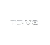 Car 3D ABS TDV8 Trunk Logo Badge Emblem Decals Sticker Compatible With Land Rover Range Rover Sport HSE Discovery Accessories(Matte silver)