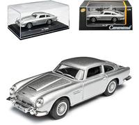 CAR 4-16540 1:43 DB5 Coupe Silver James Bond 007 Goldfinger 1963-1965 with Base and Display Case 1/43 Model Car
