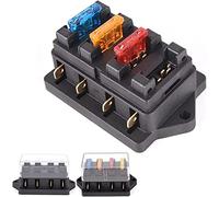 Car 4 Way Circuit Standard ATO Blade Fuse Box Block Holder 12V/24V+4 Way Fuse Protected circuits