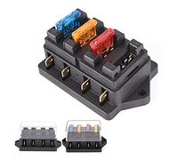 Car 4 Way Circuit Standard ATO Blade Fuse Box Block Holder 12V/24V+4 Way Fuse Protected circuits