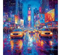 Car 5D Diamond Art Kits, City Diamond Art for Beginners Adults, DIY Cross Stitch Embroidery Crafts Pictures, DIY Round Full Drill Crystal Kits, for Home Wall Decor, Gifts for Women 20x20in 5-9305