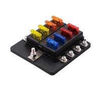 Car 6 Way 8 Way Blade Fuse Terminal Block Auto Track Fuse Holder Box Wiring Power Connector Switch With Light 12V 24V(6 WAY BOX 2_STANDARD)