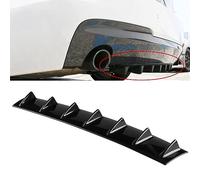 Car ABS Bumper Diffuser Spoiler, For Mercedes Benz X118 CLA 180 CLA 200 CLA 250 AMG CLA35 CLA45 2019-2022 Universal Shark Fin Bumper Spoilers auto Rear Lip Spoiler Wing,A-Black-L