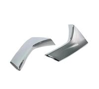 Car ABS Chrome ABS Carbon Fiber Print Side Rear Window Spoiler Triangle Cover Trims For Subaru XV 2018 2019 2020(ABS Chrome)