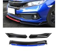 Car ABS Front Bumper Spoilers Lip, For S-Eat Leon MK3.5 2017-2019 Front Splitter Under Chin Replacement Anti-Collision Splitter Lip Body Kit,B/Blue-Bright black