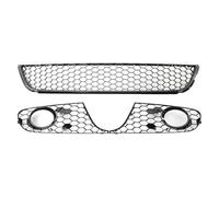 Car ABS Honeycomb Front Lower Bumper Mesh Grille Fog Light Grill For VW For Golf 6 For Jetta For MK6 2009 2010 2011 2012 2013 3Pcs/Set Car Front Grill(Version 1)