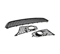 Car ABS Honeycomb Front Lower Bumper Mesh Grille Fog Light Grill For VW For Golf 6 For Jetta For MK6 2009 2010 2011 2012 2013 3Pcs/Set Car Front Grill(Verison 2)