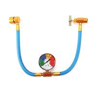 Car Ac Air Conditioning Refrigerant Hose Kit, R134a Air Conditioning Refrigerant Charging Hose with Gauge for Car, Air Conditioning Hose for Car Air Conditioning Refrigerant System, 1/2 Acme