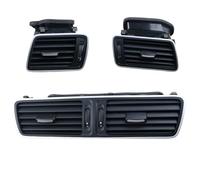 Car AC Radiator Grille Compatible With VW For R36 Car LHD Dashboard Air Conditioning Outlet Vent Frame Trim Assembly Interior Accessories(Matte Black 3pcs)