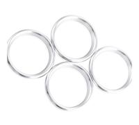 Car AC Vent Cover Car Air Center Console Outlet Trim Inner Ring Cover Styling Interior Accessories Compatible With A3 For 8V For S3 2014-2019(Silver)