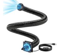 Car AC Vent Extender - 3 Meters Foldable USB Airflow Fan Air Vent Hose | Backseat Rear Seat Cooling Solution | Heat-Resistant Fit For Pets Kids SUV RV Truck Road Trips Camping