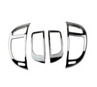 Car AC Vent Ring 4pcs Air Vent Glitter Patch Modification AC Outlet Frame Interior Center Control Dashboard Panel Compatible With Kia For Forte(Style B)