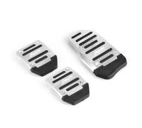 Car Accelerator Pedal Car Pedal Cover Set Kit Aluminum Manual Transmission Universal Auto Accessories Non-Slip Red Blue Silver 3Pcs Car Pedal(Silver)