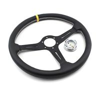 Car Accessories 15 Inch Steering Wheel Racing Sports Universal Large-diameter Leather Steering Wheel Shift Paddle Extension(A)