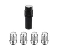 Car Accessories 5PCS Car Wheel Lug Nuts Set Bulge Acorn Cone Seat With Socket Key Tool Racing Bolt Head Cover Tire Screw Bolts M12x1.5