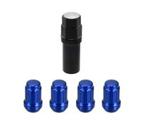 Car Accessories 5PCS Car Wheel Lug Nuts Set Bulge Acorn Cone Seat With Socket Key Tool Racing Bolt Head Cover Tire Screw Bolts M12x1.5