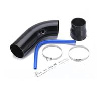 Car Accessories 76mm Cold Air Inlet Turbo Induction Pipe Tube With Filter Kit Air Intake Filter(Black Pipe)