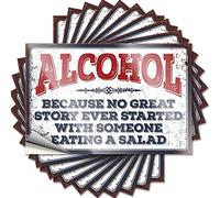 Car Accessories Because No Great Story Ever Started with Someone Eating A Salad Funny Sticker 10 Pcs Tool Decal Stickers for Cars(8X12CM)