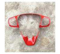 Car Accessories Car Steering Wheel Trim Control Button Frame Cover For Fiesta For MK8 2017-2021 For Focus 2019-2022 Interior(Red)