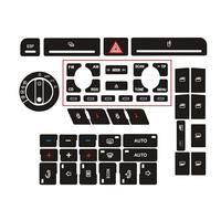 Car Accessories Compatible with for A4 Car Front Radio Button Sticker Power Window Switch Button Repair Kit Alarm Climate Sticker Internal Button Stickers
