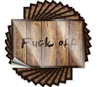 Car Accessories f-k Off Funny Sticker 10 Pcs Vintage Bar Decor Funny Car Stickers and Decals(12X18CM)