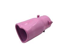Car Accessories Fashion Design Heart Shape Style Stainless Steel Carbon Fiber Exhaust Tips Muffler Tail Pipe Tube Modified(Pink,Straight)