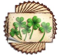 Car Accessories Five Green Four-Leaf Clovers. Stickers 10Pcs Stickers for Car Bumper Sticker(8X12CM)