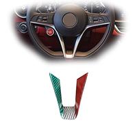 Car Accessories For Alfa For Romeo For Giulia 2017-2020 Gear Shift Panel Cover Steering Wheel Sticker Real Carbon Fiber Decoration