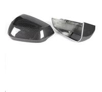 Car accessories For Audi For Q2 2017 2018 2019 2020 2021 2022 2023 2024 Black Side Door Wing Mirror Cover Caps Housing Carbon Fiber Cap(Black- Silver)