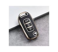 Car Accessories For Dacia For Logan 2021 Key Cover Shell TPU Car Key Case Cover(Gold Line Black)