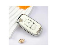 Car Accessories For Dacia For Logan 2021 Key Cover Shell TPU Car Key Case Cover(Silver Line White)